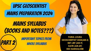 Part2BooksampnotesMainsSyllabusImportanttopicsGeoscientist2024ChemistryUPSC [upl. by Ettie]