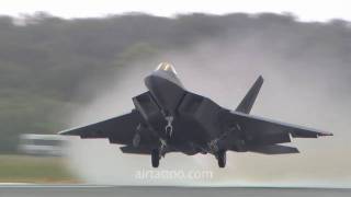 F22 Raptor Takeoff at RIAT 2010 [upl. by Adnauqaj]