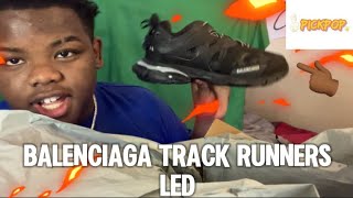 BALENCIAGA TRACK RUNNERS LED REVIEW wPICKPOPRU [upl. by Armington]