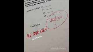 Ace your exam subliminal one listen subliminal affirmations shorts [upl. by Annoyek]