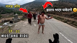 Mustang jada Bich Batomai fight Paryo  Madhya pahadi lok Marga way  Drone shots [upl. by Kennan]