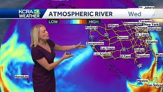 Northern California weather forecast  Atmospheric river brings rain snow [upl. by Arezzini]