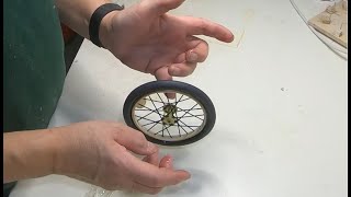 RC Bleriot XI  spoke wheel  DIY [upl. by Onitnatsnoc]