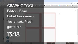 GRAPHIC TOOL  Editor Einen Tastensatz 4fach gestalten beim Labeldruck [upl. by Nedlog]