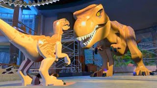 LEGO Jurassic World TRex VS Raptors Jurassic Park Final Scene [upl. by Saberio111]