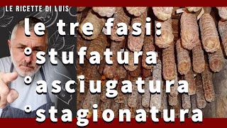 Le fasi di preparazione dei salumi stufatura asciugatura stagionatura [upl. by Acirea]