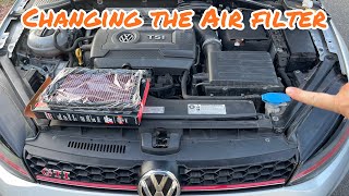 2016 Volkswagen GTI MK7 GTI Changing the Air Filter [upl. by Bushweller]