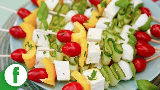 Italienisches Fingerfood mit Tomaten Mozzarella Feta und Gurken [upl. by Strep]