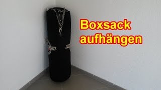 Boxsack richtig aufhängen  Sandsack befestigen  Anleitung [upl. by Aihsyak990]