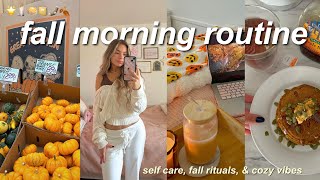 COZY FALL MORNING ROUTINE 🥞🕯️ pumpkin pancakes shopping amp skincare [upl. by Dwan]