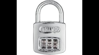 Abus 160 40 C 1 21 3 Corrosion Resistant Combination Padlock 3 Digit Resettable Code 15 64 Diamete [upl. by Kapeed]