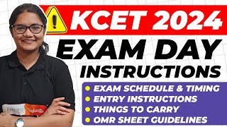 KCET 2024 Exam Day Instructions  Dress Code Things to Carry Exam Schedule [upl. by Mandal3]