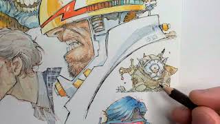 Sketch 022  MITOGRAFIA  Kenneth Rocafort [upl. by Ennairb]