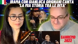 Sanremo 20222  Irama con Gianluca Grignani canta La mia storia tra le dita  🇩🇰REACTION [upl. by Adolphus158]