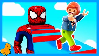 VOR SPIDERMAN ENTKOMMEN  Playmobil Familie Vogel Roblox [upl. by Dimitry335]