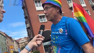 Intervju med djupt förvirrad man på Stockholm PRIDE [upl. by Sandon]