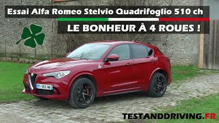 Essai Alfa Romeo Stelvio Quadrifoglio 510 ch  Le bonheur à 4 roues [upl. by Ocin271]