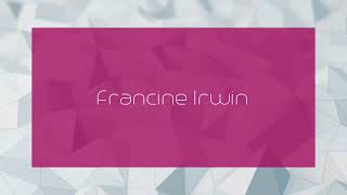 Francine Irwin  appearance [upl. by Noffets428]