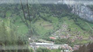 LauterbrunnenGrÃ¼tschalp aerial cableway May 2010 [upl. by Gide]