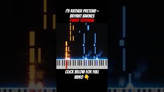 How to play ID RATHER PRETEND by BRYANT BARNES on piano piano pianotutorial bryantbarnes [upl. by Llerrot]