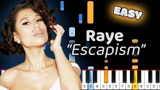 070 Shake Raye Escapism Piano Tutorial Easy [upl. by Strong]