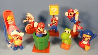 2014 SUPER MARIO SET OF 8 McDONALDS HAPPY MEAL FULL COLLECTION VIDEO REVIEW [upl. by Novanod]