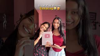 Silver Play Button Unboxing❤️😍 minivlog shortsviral shorts silverplaybutton [upl. by Tama10]