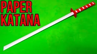 How to make a Paper Sword  Japanese Katana Sword [upl. by Donough24]