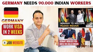 Germany 🇩🇪 Need 90000 Indians Workers  Work Permit Just in 2 Weeks  Tabrez Malik [upl. by Ahidam]