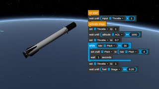 How to make smooth pitch and stage switch code in Simplerockets 2 [upl. by Ailadi817]