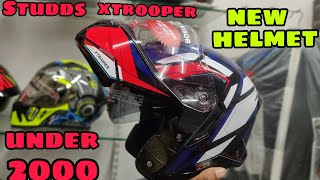 Best flip up helmet studds x trooper helmet full review under 2000 [upl. by Ylekalb189]