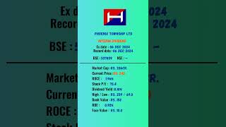 Phoenix Township Ltd share latest news  ExDate 06 DEC 2024  stockmarket shots [upl. by Hibbs34]