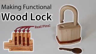 Making a Fully Functional Padlock Out of Wood Part 1  Working Wooden lock [upl. by Liu]