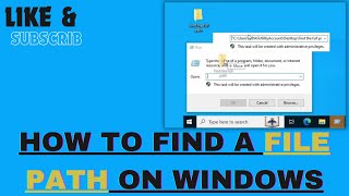 How to Find a File Path on Windows [upl. by Nosrettap]