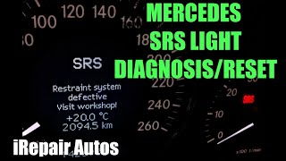 Mercedes SRS Light Diagnosis And Reset  DIY  iRepair Autos [upl. by Monti]