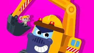 Sing Along Super Excavator Song  Mighty Car Song  Nursery Rhymes amp Kids Songs [upl. by Hochman]