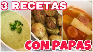 3 RECETAS CON PAPA 🥔  FÁCILES Y ECONÓMICAS  By visan [upl. by Attenhoj]