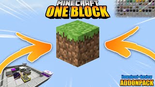 แจกรีวิว【Addon Pack Map】One Block ใหม่ล่าสุด  Minecraft Pe 1170 [upl. by Wilde]