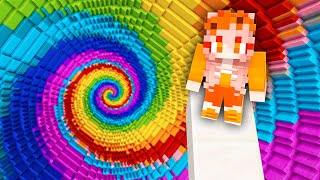 Minecraft EXTREME RAINBOW DROPPER Custom Map [upl. by Fax940]