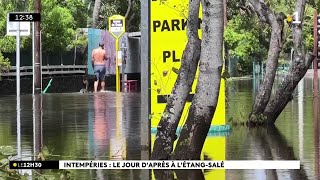 L’EtangSalé a été abondamment arrosé la nuit dernière La commune est encore sous l’eau ce matin [upl. by Alleunamme]