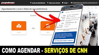 COMO FAZER AGENDAMENTO DETRAN POUPATEMPO PELO APP SERVIÇOS DE CNH [upl. by Menis271]