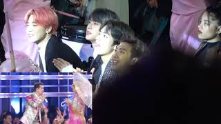 190501 BTS reaction to Taylor Swift ft Brendon Urie ME  BBMAs  2019 [upl. by Sregor]