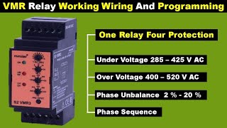 Three Phase Voltage Monitoring Relay  vmr relay  Phase Failure Relay TheElectricalGuy [upl. by Marijn]