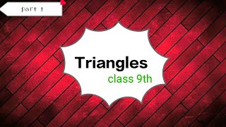 Triangles class 9th  part 1 mathematics exercises kseeb  education guru [upl. by Ahsienot]