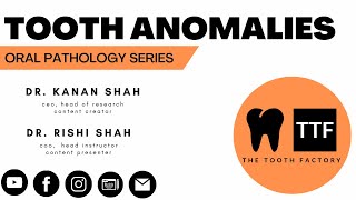 Oral Pathology Tooth Abnormalities 1  Full Lecture 2022 [upl. by Nylyaj]