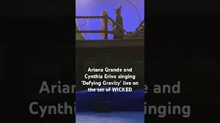 Ariana Grande and Cynthia Erivo singing Defying Gravity live shorts arianagrande wicked film [upl. by Wamsley]