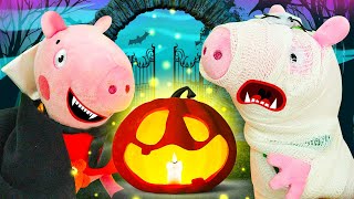 ¡Peppa y George hacen los disfraces para Halloween Peppa Vídeos de juguetes [upl. by Schell875]