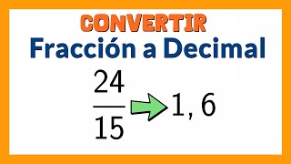 Como convertir una fraccion a numero decimal [upl. by Renee594]