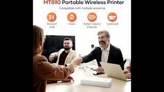 Review iDPRT MT890 Portable Wireless Printer Thermal A4 Paper Bluetooth Inkless Printer [upl. by Liagibba]