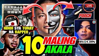 10 MALING AKALA  ng mga RAPPER kay quotANDREW E at POOCHquot [upl. by Hterrag]